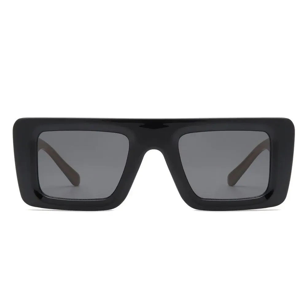 Luxury Black & Gray Square Sunglasses Unisex Classy Exotic
